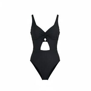 BCA Rebecca Virtue Cut Out One Piece Swimsuit Black Size Small
